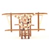 Wooden City - Biplane 3D Mechanical Model - Brown